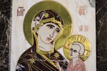 Икона Тихвинской Божьей Матери № 1/12-4 из мрамора с доставкой, изображение, фото 2