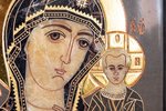 Резная Икона Казанской Божией Матери № 1-25-6 из мрамора, изображение, фото 11