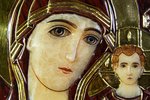 Икона Икона Казанской Божией Матери для венчания № 3-12-10 из мрамора, изображение, фото 7