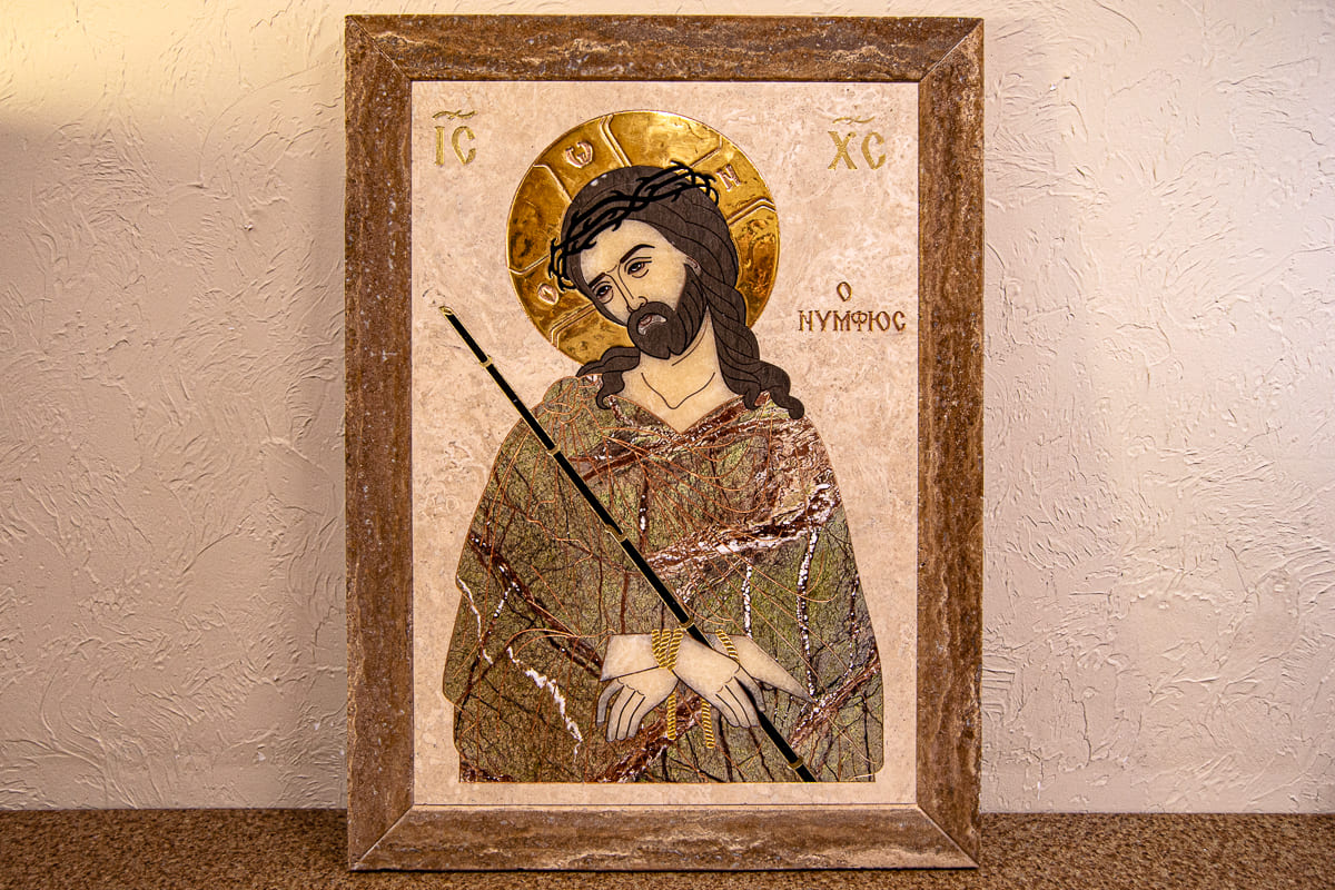 Икона Царь Иудейский № 1-12-1 для бизнеса из мрамора от Glivi, фото 1