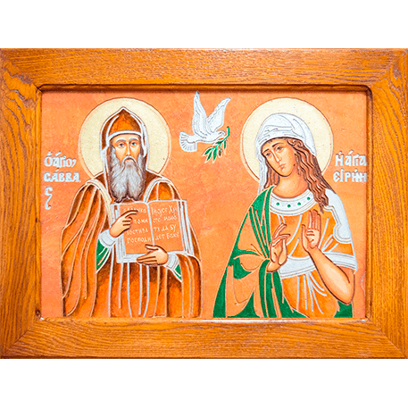 Икона Святого Саввы Сербского и святой великомученицы Ирины, каталог икон Гливи, фото 19