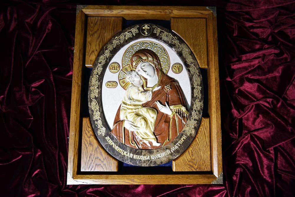 Икона Жировичская (Жировицкая) Божией (Божьей) Матери № 2 (резная), изображение, фото 1