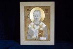 Икона Святого Николая Чудотворца инд. № 03 из мрамора, каталог икон, фото, изображение 1