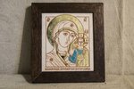 Икона Казанской Богоматери № 1 из мрамора подарочная, изображение, фото 1