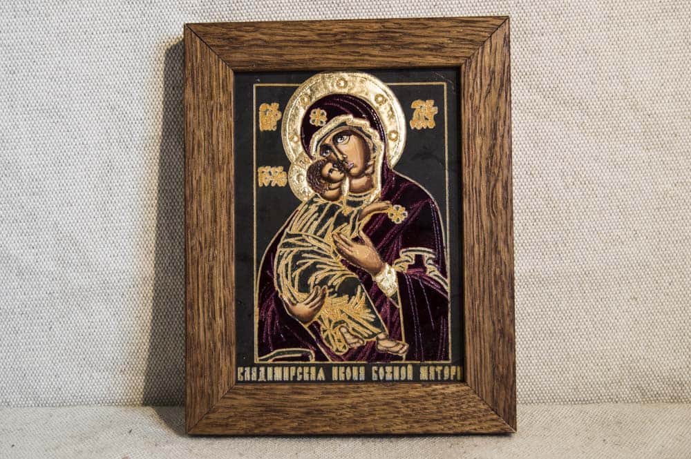 Икона Владимирской Богоматери № 05 из камня, изображение, фото 1