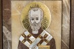 Икона Святого Николая Чудотворца инд. № 07 из мрамора, каталог икон, фото, изображение 1