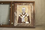 Икона Святого Николая Чудотворца инд. № 07 из мрамора, каталог икон, фото, изображение 2