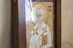Икона Святого Николая Чудотворца инд. № 10 из мрамора, каталог икон, фото, изображение 1