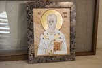 Икона Святого Николая Чудотворца инд. № 10 из мрамора, каталог икон, фото, изображение 6