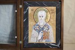 Икона Святого Николая Чудотворца инд. № 13 из мрамора, каталог икон, фото, изображение 2