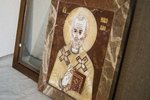 Икона Святого Николая Чудотворца инд. № 14 из мрамора, каталог икон, фото, изображение 1