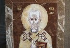 Икона Святого Николая Чудотворца инд. № 14 из мрамора, каталог икон, фото, изображение 8