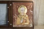 Икона Святого Николая Чудотворца инд. № 17 из мрамора, каталог икон, фото, изображение 2