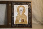 Икона Святого Николая Чудотворца инд. № 18 из мрамора, каталог икон, фото, изображение 2
