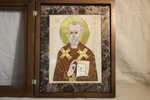 Икона Святого Николая Чудотворца инд. № 19 из мрамора, каталог икон, фото, изображение 4