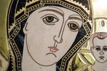Резная Икона Казанской Божией Матери № 1-25-4 из мрамора, изображение, фото 3