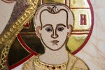 Резная Икона Казанской Божией Матери № 1-25-2 из мрамора, изображение, фото 5
