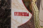 Резная Икона Казанской Божией Матери № 1-25-2 из мрамора, изображение, фото 8