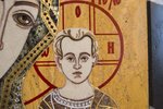 Резная Икона Казанской Божией Матери № 1-25-9 из мрамора, изображение, фото 4