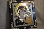 Резная Икона Казанской Божией Матери № 1-25-5 из мрамора, изображение, фото 1