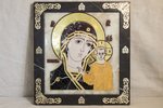 Резная Икона Казанской Божией Матери № 1-25-5 из мрамора, изображение, фото 2