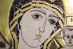 Резная Икона Казанской Божией Матери № 1-25-5 из мрамора, изображение, фото 4