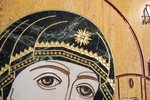 Резная Икона Казанской Божией Матери № 1-25-3 из мрамора, изображение, фото 6