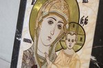 Резная Икона Казанской Божией Матери № 1-25-8 из мрамора, изображение, фото 7