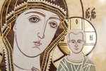Резная Икона Казанской Божией Матери № 1-25-7 из мрамора, изображение, фото 3