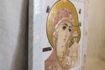 Резная Икона Казанской Божией Матери № 1-25-17 из мрамора, изображение, фото 2