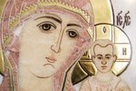 Резная Икона Казанской Божией Матери № 1-25-17 из мрамора, изображение, фото 3
