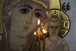 Резная Икона Казанской Божией Матери № 1-25-17 из мрамора, изображение, фото 12