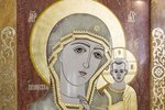 Резная Икона Казанской Божией Матери № 1-25-18 из мрамора, изображение, фото 2
