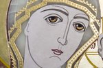 Резная Икона Казанской Божией Матери № 1-25-18 из мрамора, изображение, фото 8