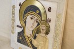 Резная Икона Казанской Божией Матери № 1-25-11 из мрамора, изображение, фото 9