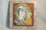 Резная Икона Казанской Божией Матери № 1-25-21 из мрамора, изображение, фото 2