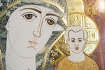 Резная Икона Казанской Божией Матери № 1-25-21 из мрамора, изображение, фото 6