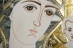 Резная Икона Казанской Божией Матери № 1-25-21 из мрамора, изображение, фото 8