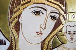 Резная Икона Казанской Божией Матери № 1-25-10 из мрамора, изображение, фото 6