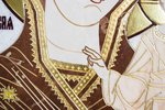 Резная Икона Казанской Божией Матери № 1-25-10 из мрамора, изображение, фото 8