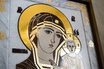 Резная Икона Казанской Божией Матери № 1-25-10 из мрамора, изображение, фото 11