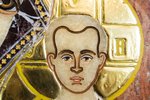 Резная Икона Казанской Божией Матери № 1-25-19 из мрамора, изображение, фото 3