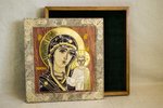 Резная Икона Казанской Божией Матери № 1-25-19 из мрамора, изображение, фото 11