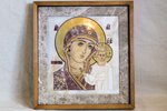 Резная Икона Казанской Божией Матери № 1-25-20 из мрамора, изображение, фото 1