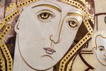 Резная Икона Казанской Божией Матери № 1-25-23 из мрамора, изображение, фото 7