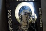 Резная Икона Казанской Божией Матери № 1-25-25 из мрамора, изображение, фото 3