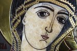 Резная Икона Казанской Божией Матери № 1-25-25 из мрамора, изображение, фото 4