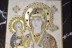 Изображение Икона Божьей Матери Троеручица № 2-12-6 из мрамора, фото 3