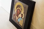 Икона Богородицы казанская из мрамора № 09 , деревянная рама, изображение, фото 4
