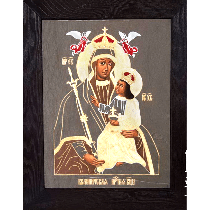 Белыническая Богородица, икона из мрамора
